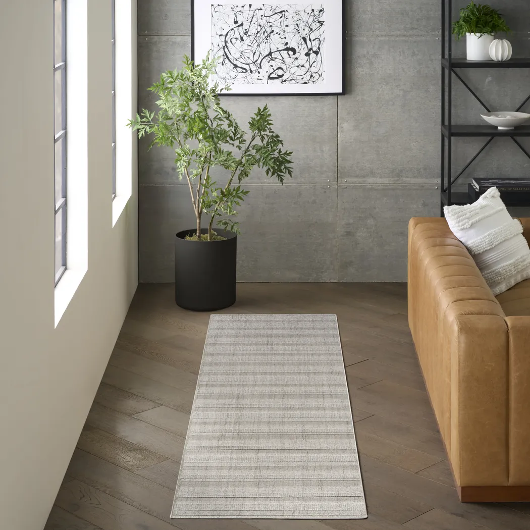 Point Dume Gray 2'3 x 10' Runner Rug - Thumbnail - Image 2