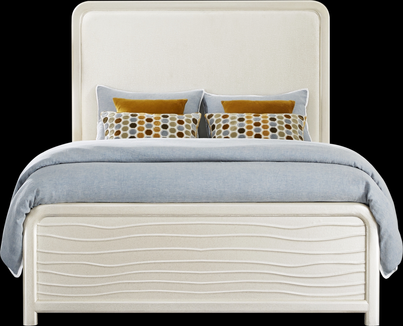 Point Loma White 5 Pc King Panel Bedroom - Thumbnail - Image 2