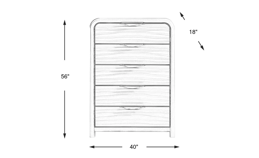 Dimension Image. Please refer to the Dimension Tab on this page for dimension details.