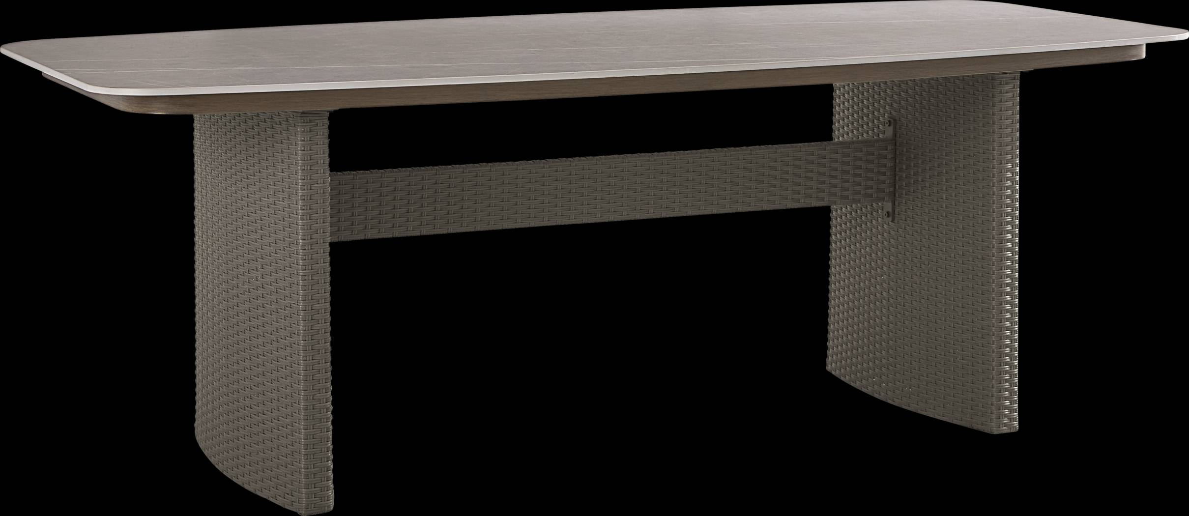 Point Reyes Brown Outdoor Dining Table - Thumbnail - Image 1