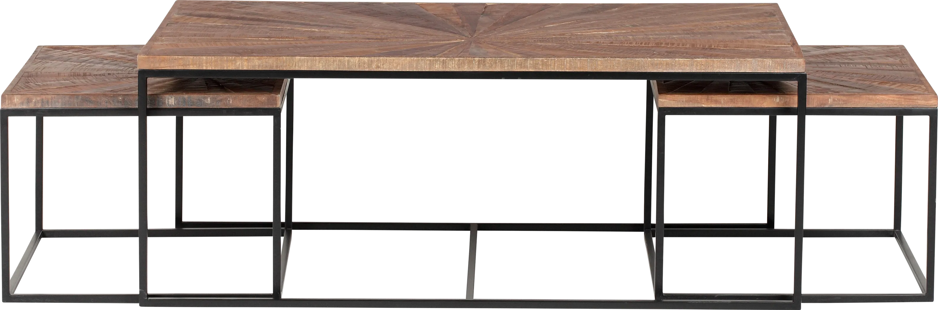 Pointon Brown Nesting Cocktail Table, Set of 3 - Thumbnail - Image 3