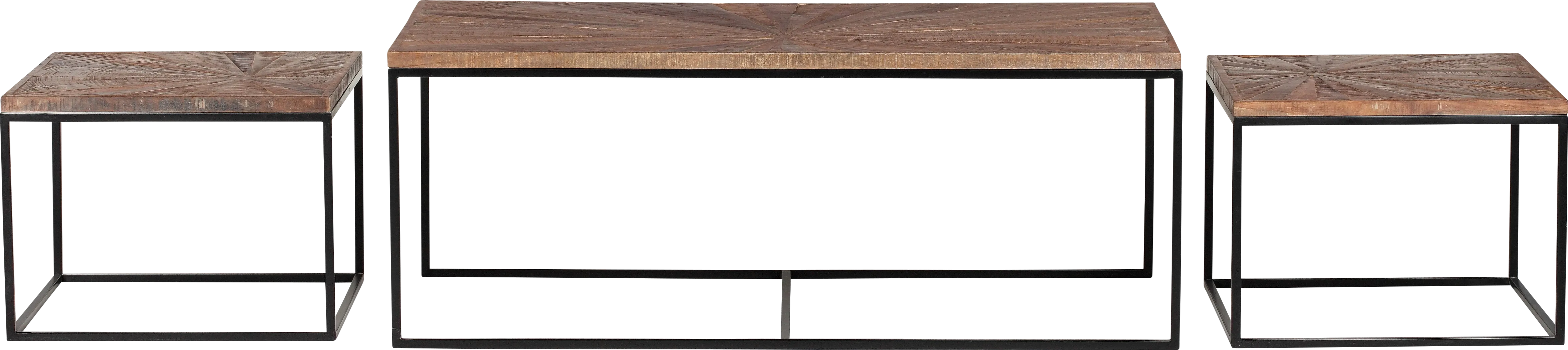 Pointon Brown Nesting Cocktail Table, Set of 3 - Thumbnail - Image 4