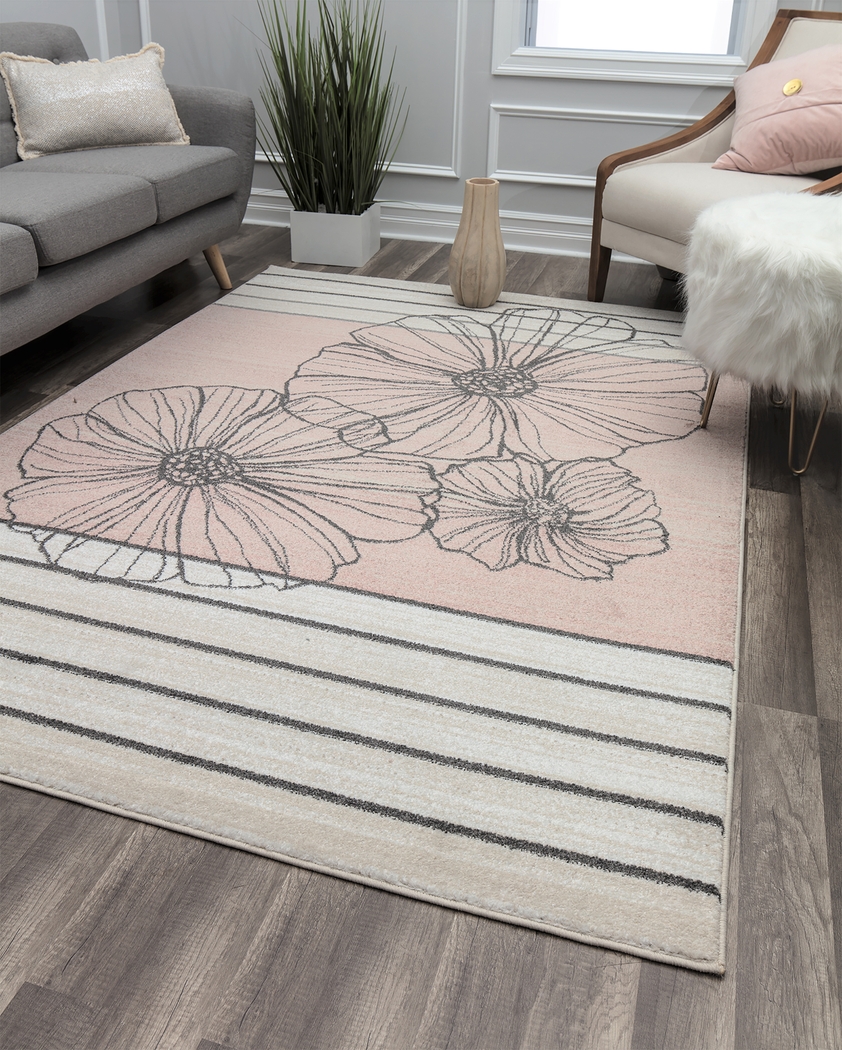 Polilan Pink 5' x 7' Rug - Thumbnail - Image 2