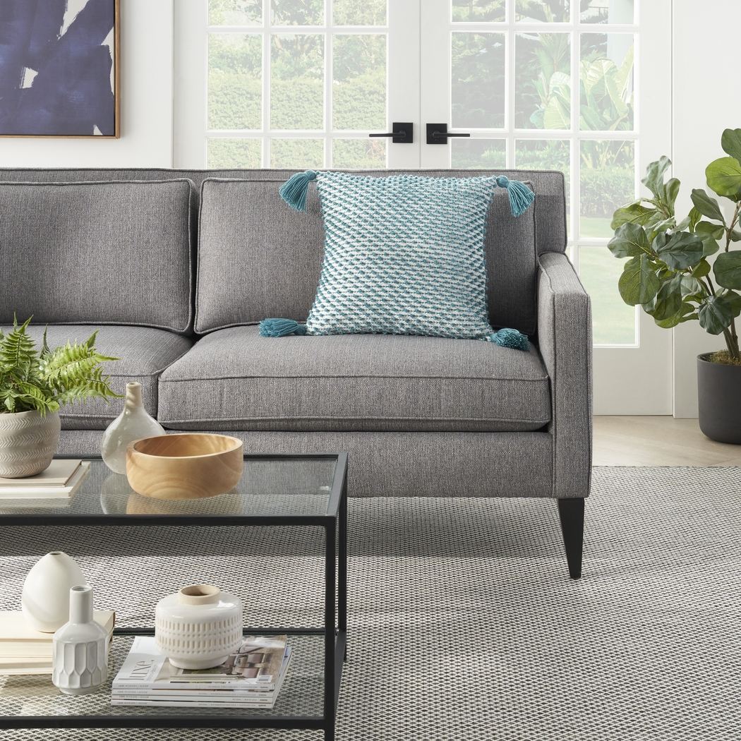 Pollenfur Turquoise Indoor/Outdoor Accent Pillow - Thumbnail - Image 2