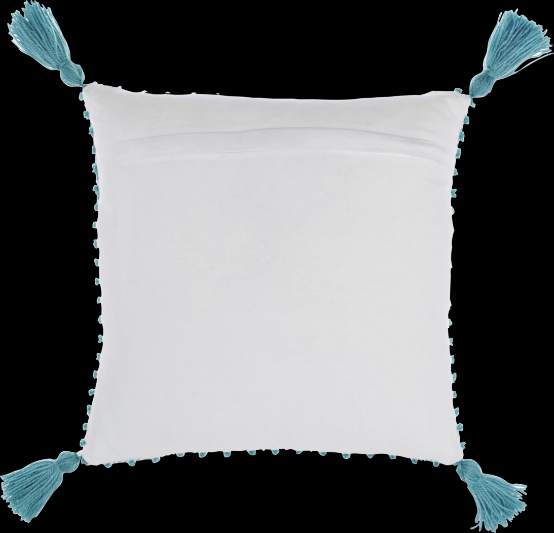 Pollenfur Turquoise Indoor/Outdoor Accent Pillow - Thumbnail - Image 6
