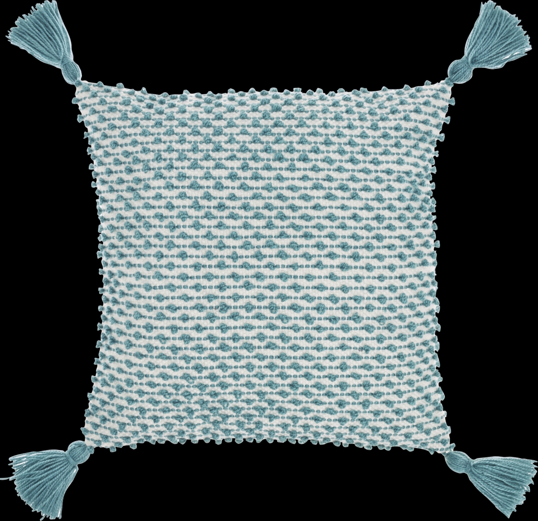 Pollenfur Turquoise Indoor/Outdoor Accent Pillow - Thumbnail - Image 1