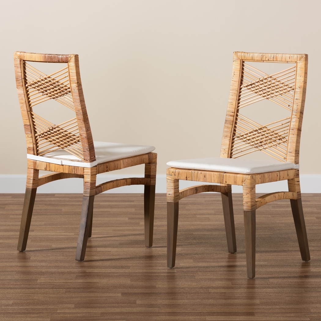 Polnera Brown Side Chair Set of 2 - Thumbnail - Image 2