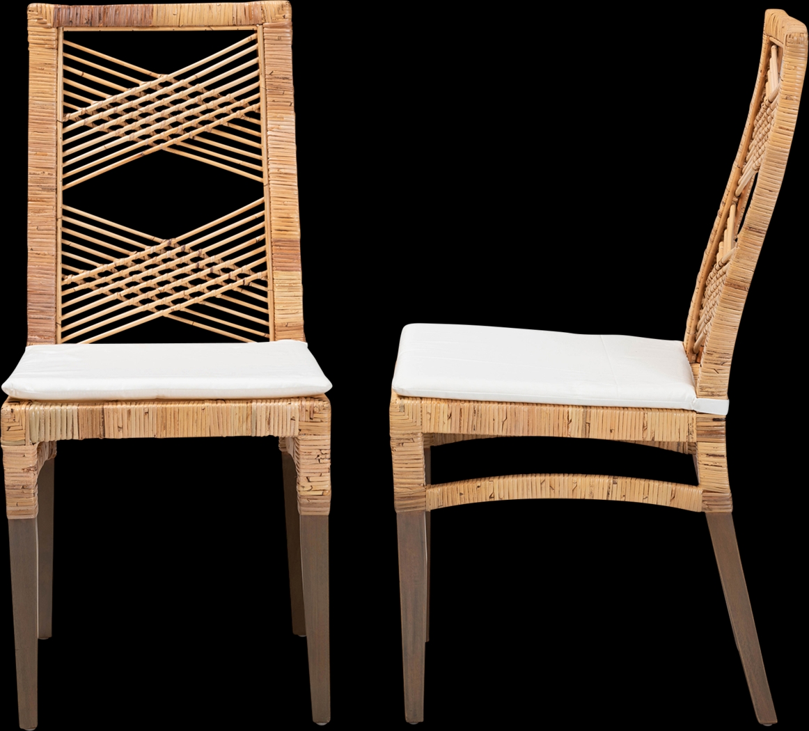 Polnera Brown Side Chair Set of 2 - Thumbnail - Image 4