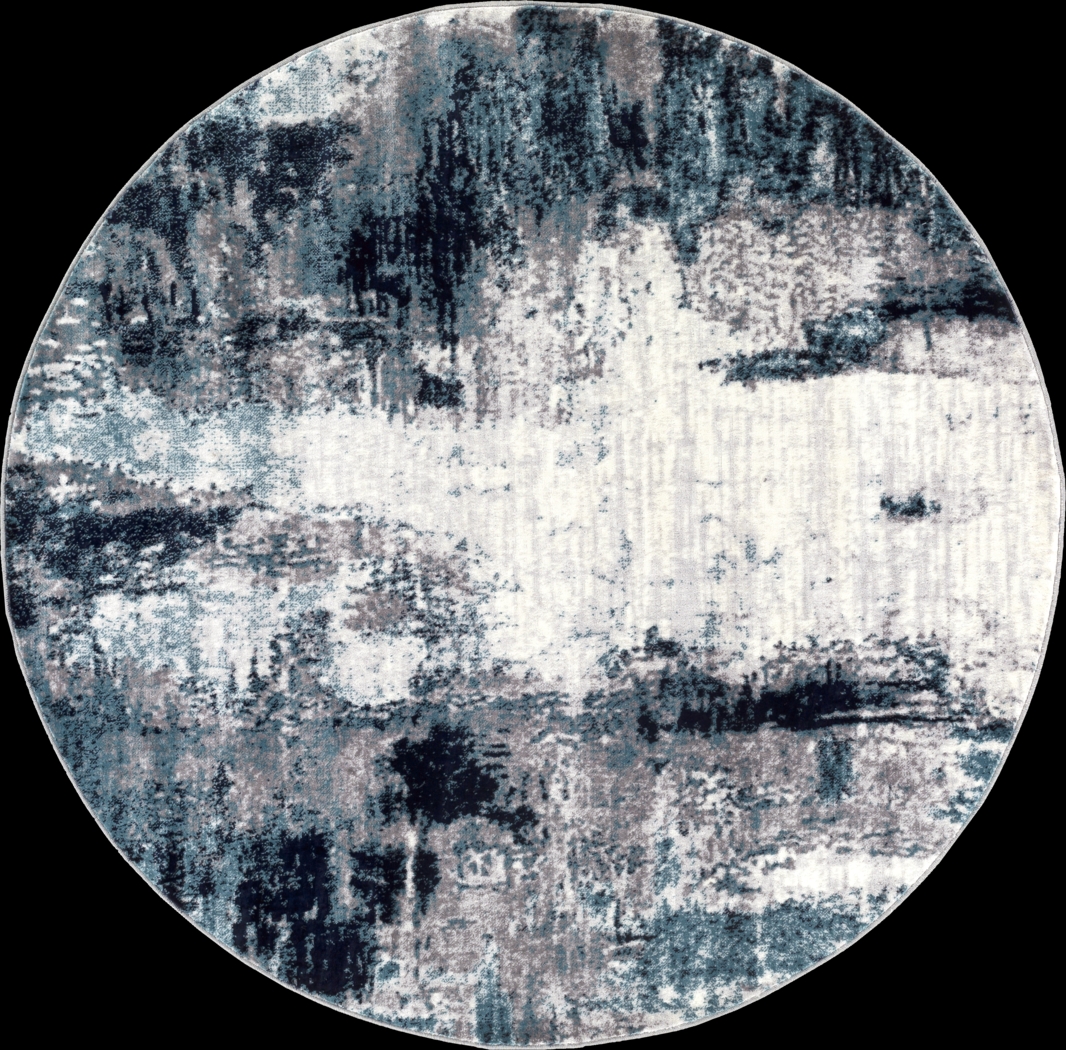 Polvogt I Blue 5'3 Round Rug - Thumbnail - Image 1