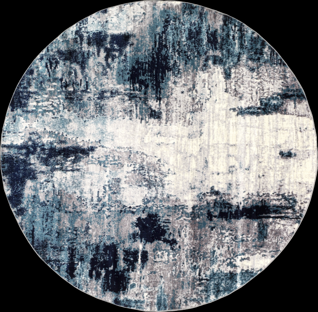 Polvogt I Blue 6'7 Round Rug - Thumbnail - Image 1