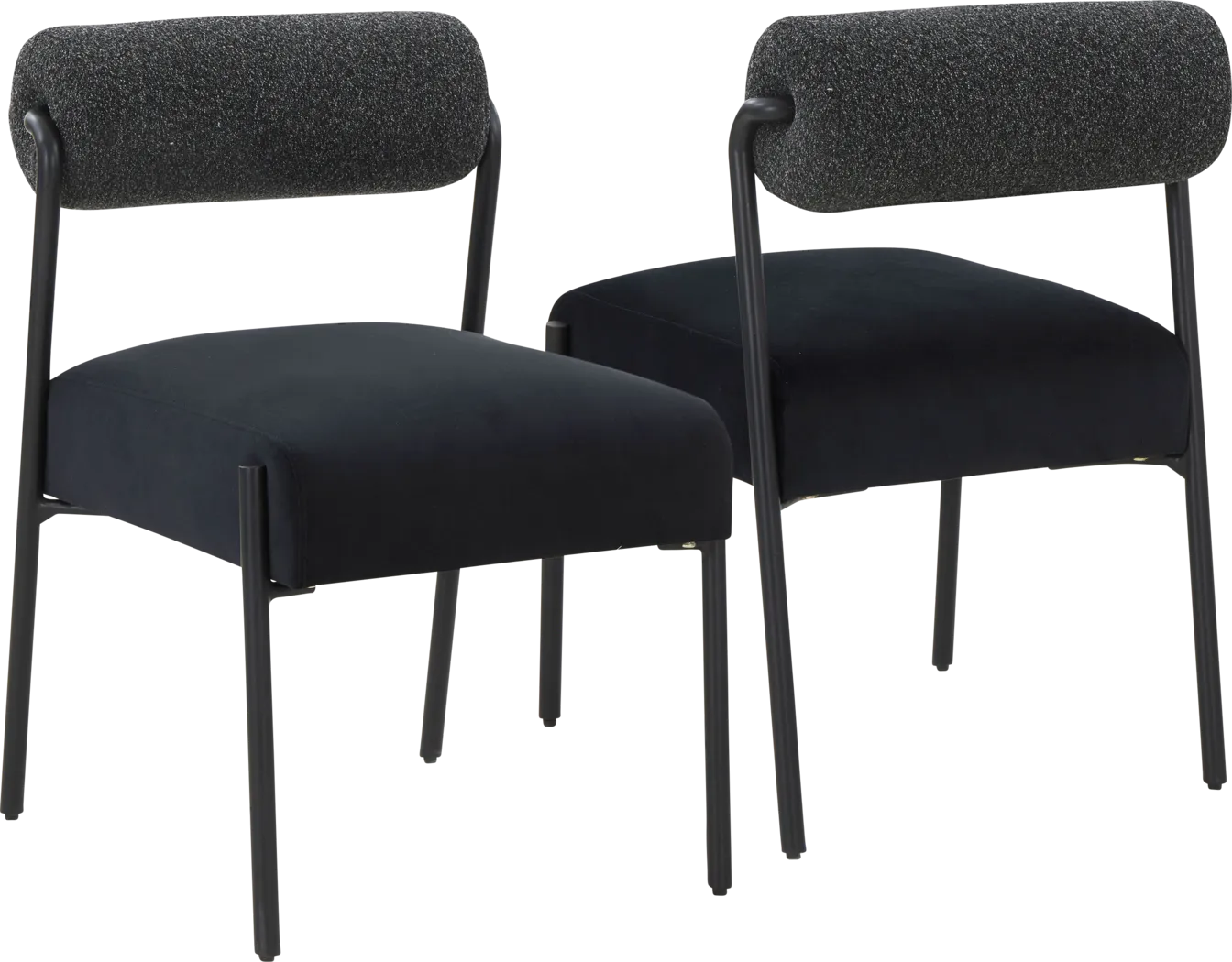 Polvorosa Black Dining Chair, Set of 2 - Thumbnail - Image 1