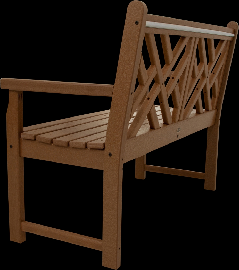 POLYWOOD Chippendale Brown Outdoor Bench - Thumbnail - Image 2