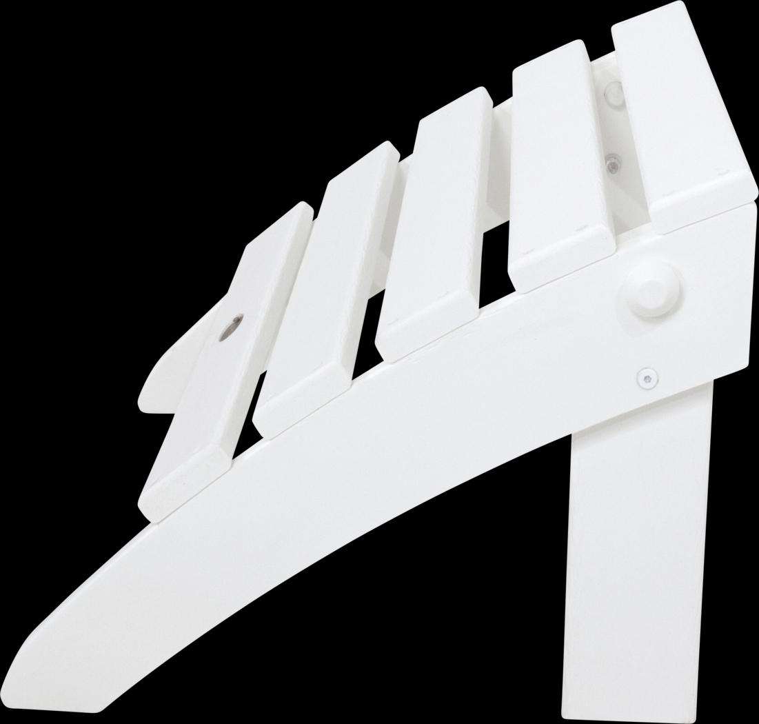 POLYWOOD Classic White Outdoor Folding Ottoman - Thumbnail - Image 2