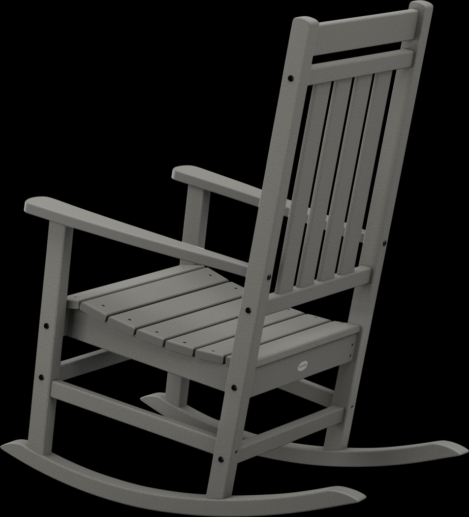 POLYWOOD Estate Slate Outdoor Rocking Chair - Thumbnail - Image 2