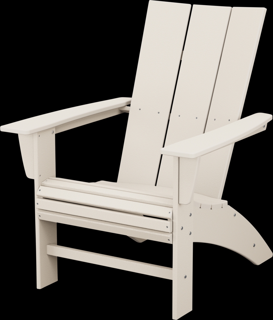 POLYWOOD Modern Sand Outdoor Curveback Adirondack Chair - Thumbnail - Image 1