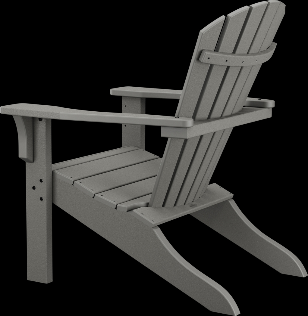POLYWOOD Seashell Slate Outdoor Adirondack Chair - Thumbnail - Image 2