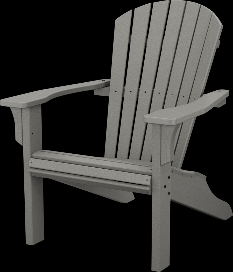 POLYWOOD Seashell Slate Outdoor Adirondack Chair - Thumbnail - Image 1