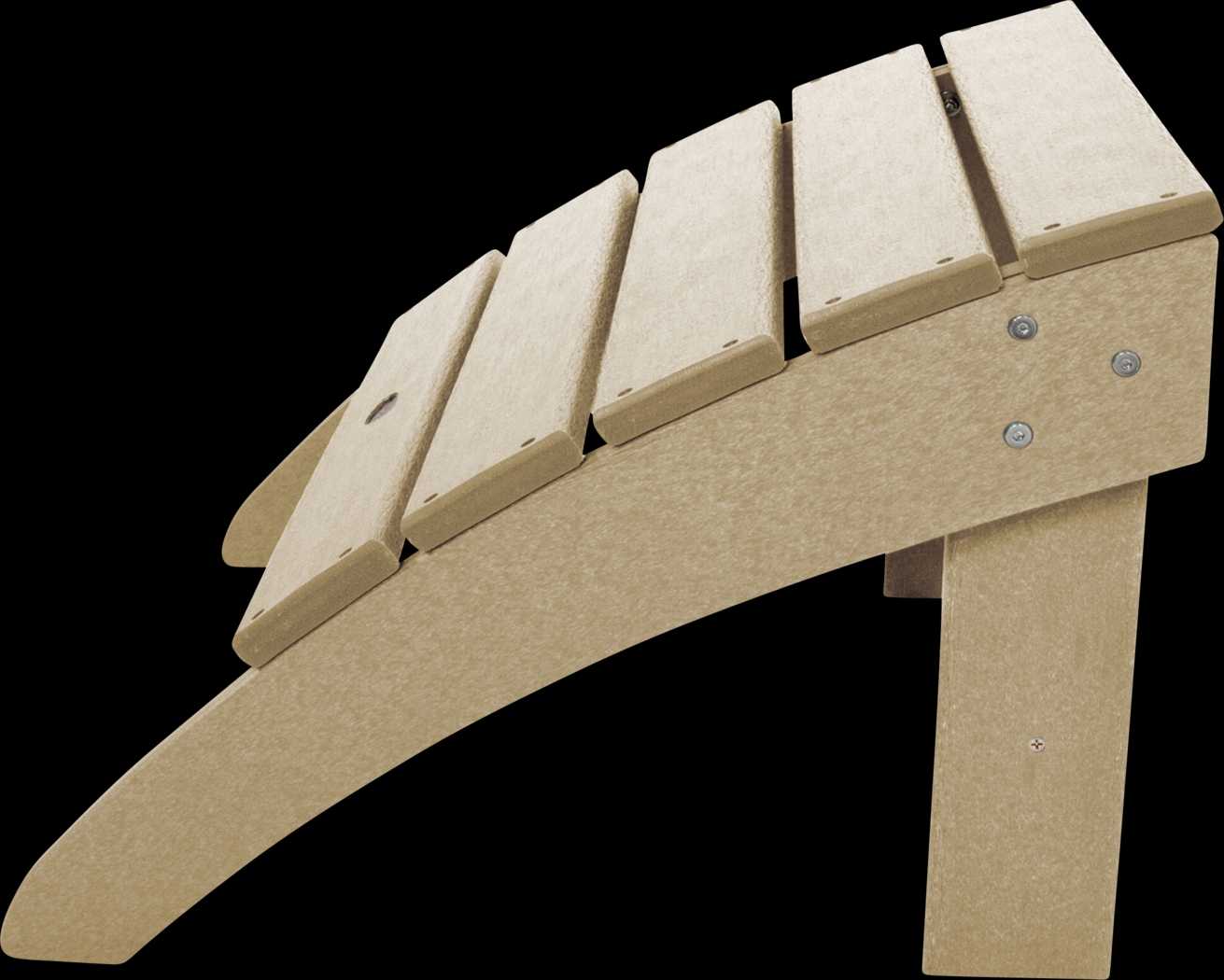 POLYWOOD South Beach Sand Outdoor Ottoman - Thumbnail - Image 2