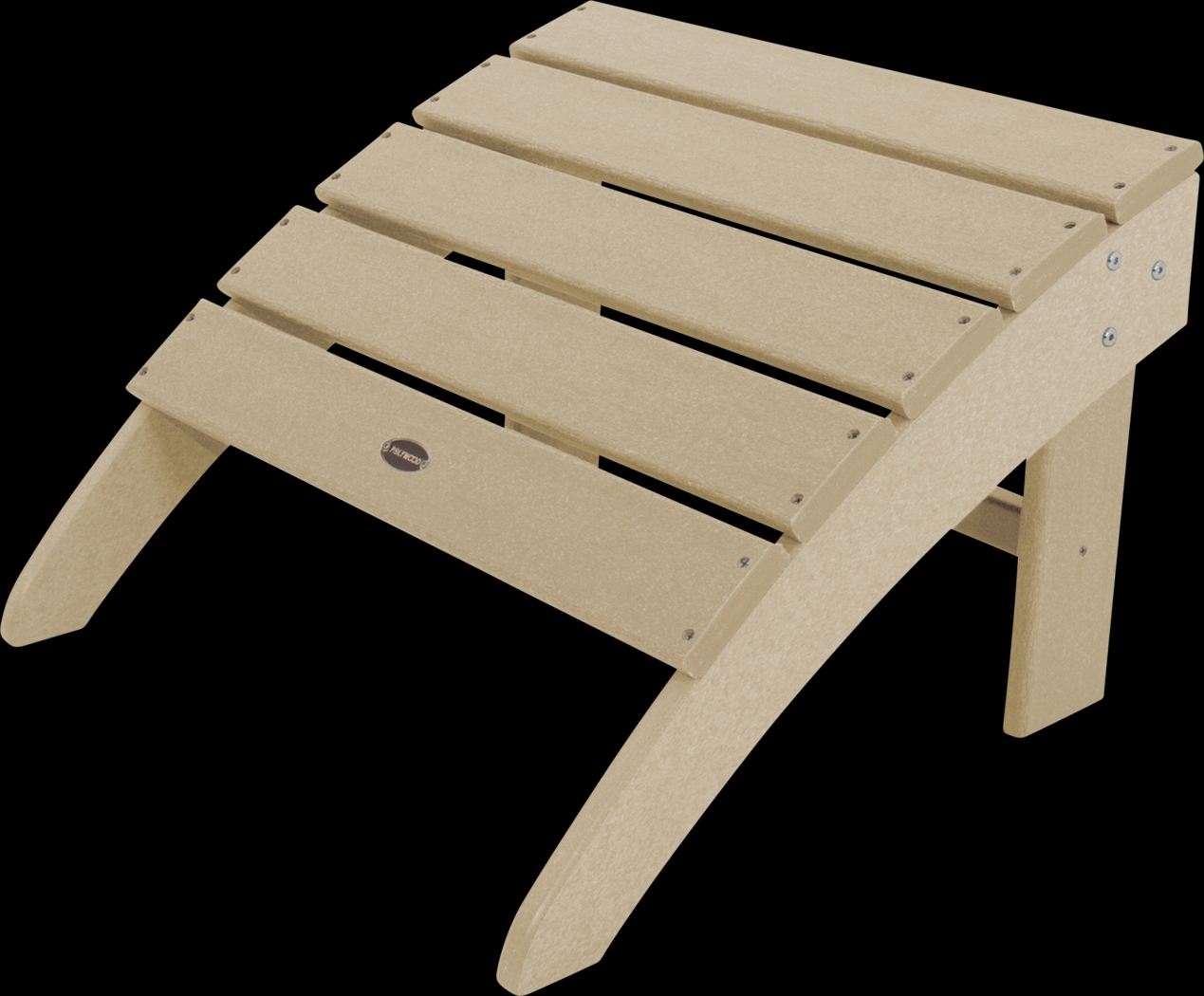 POLYWOOD South Beach Sand Outdoor Ottoman - Thumbnail - Image 1