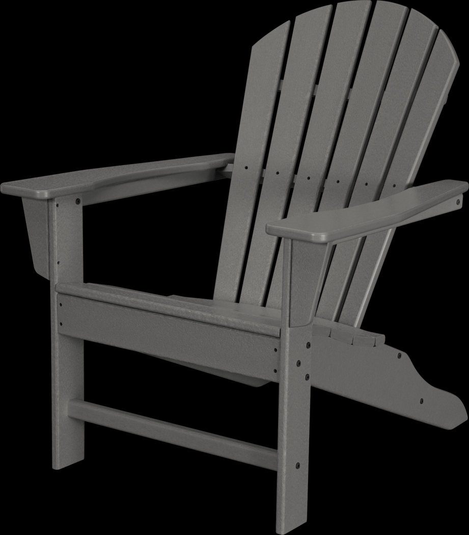 POLYWOOD South Beach Slate Outdoor Adirondack Chair - Thumbnail - Image 1