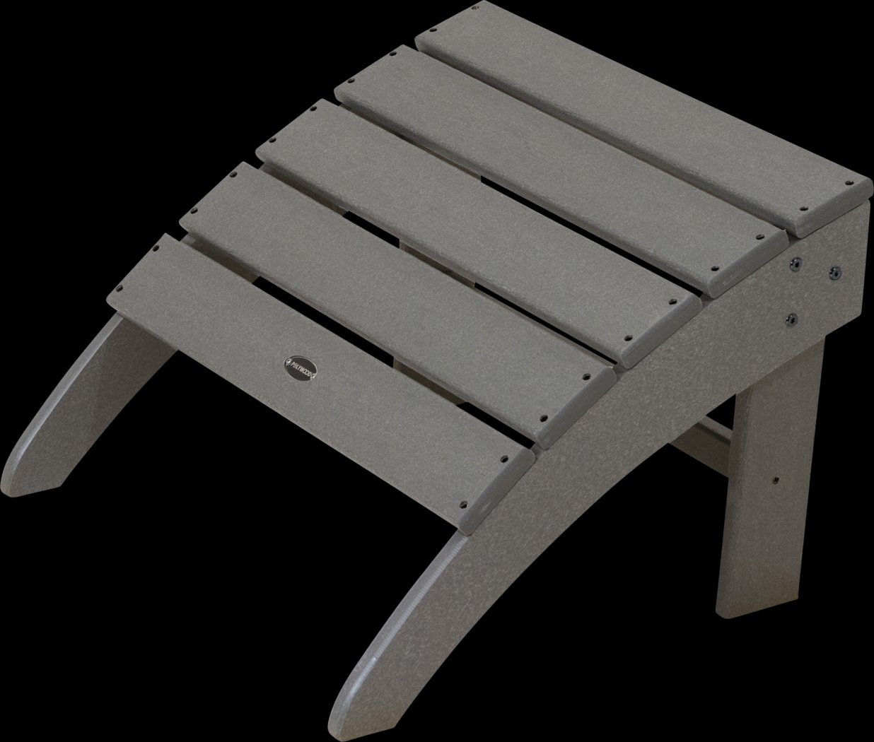 POLYWOOD South Beach Slate Outdoor Ottoman - Thumbnail - Image 1