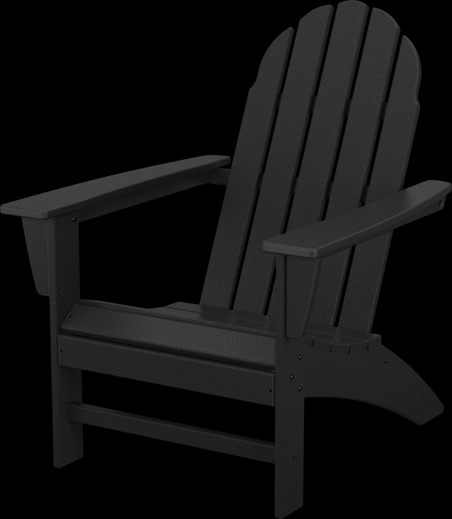 POLYWOOD Vineyard Black Outdoor Adirondack Chair - Thumbnail - Image 1