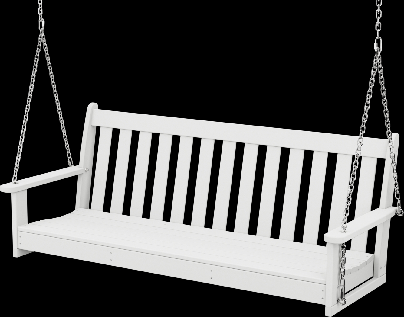 POLYWOOD Vineyard White Outdoor Swing - Thumbnail - Image 1