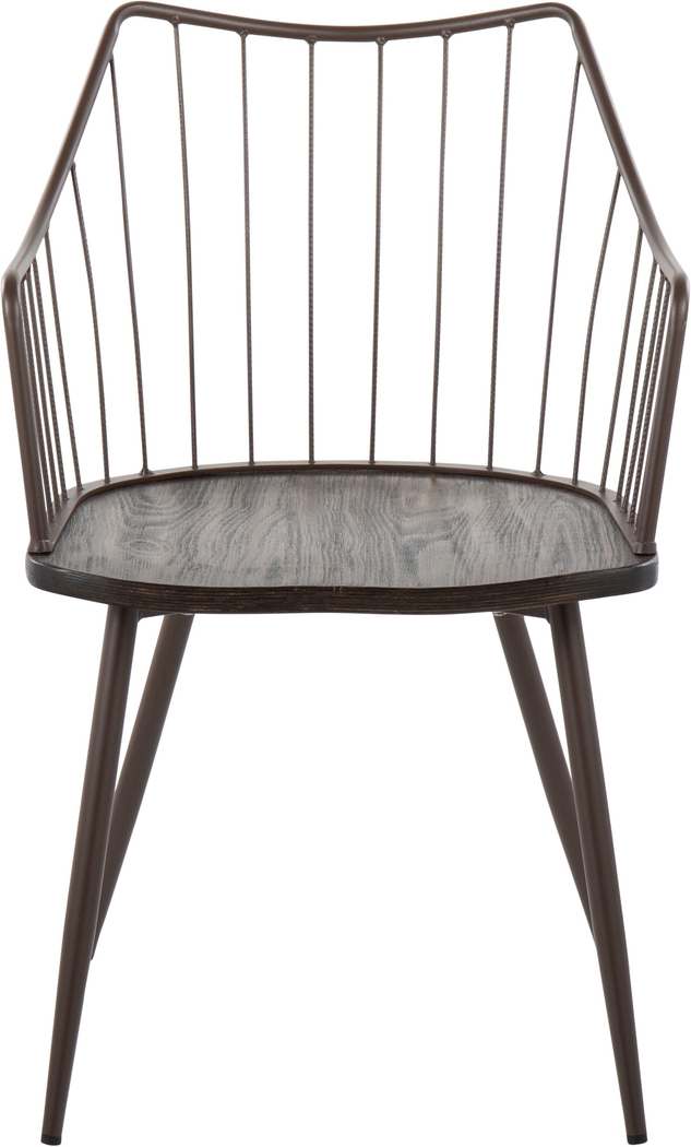 Pomarico Brown Arm Chair - Thumbnail - Image 4