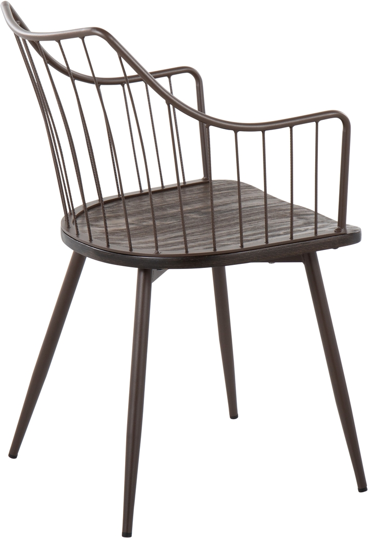 Pomarico Brown Arm Chair - Thumbnail - Image 5