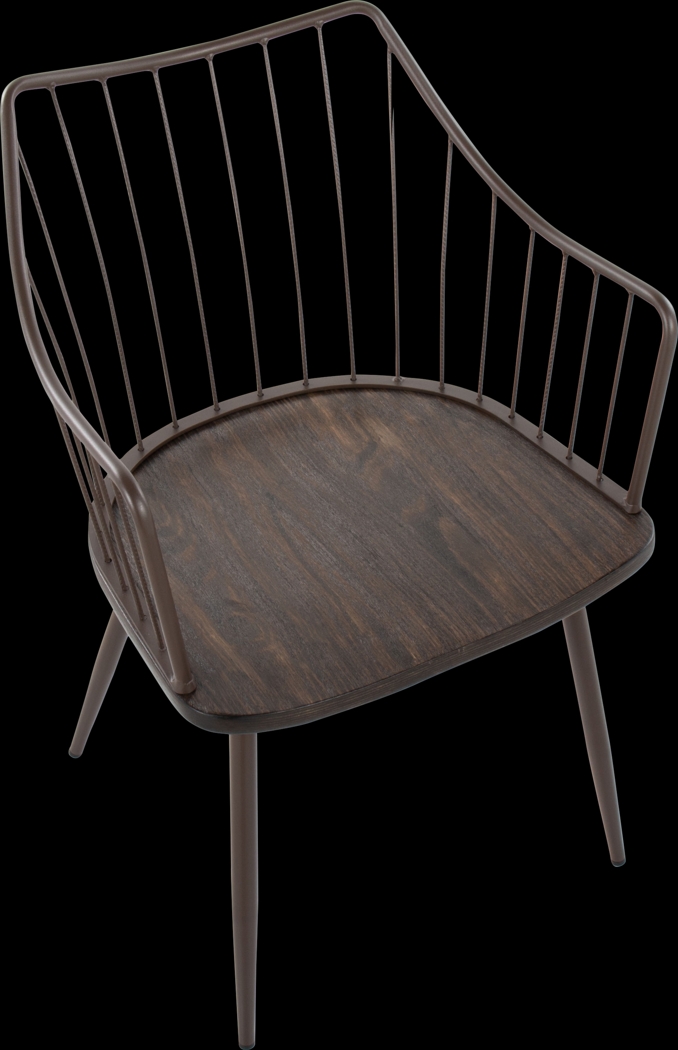 Pomarico Brown Arm Chair - Thumbnail - Image 1