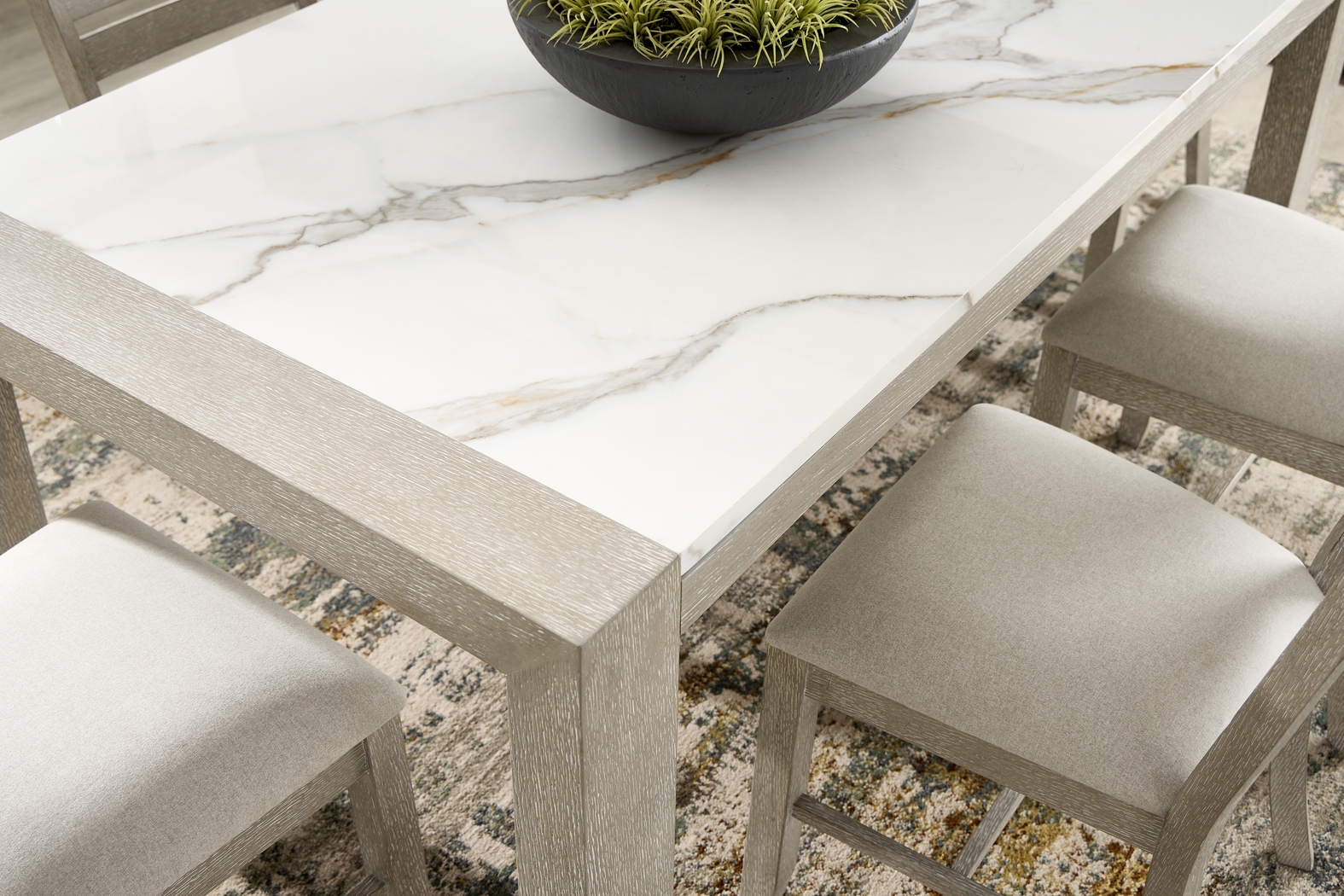 Pompei Gray 5 Pc Dining Room - Thumbnail - Image 5