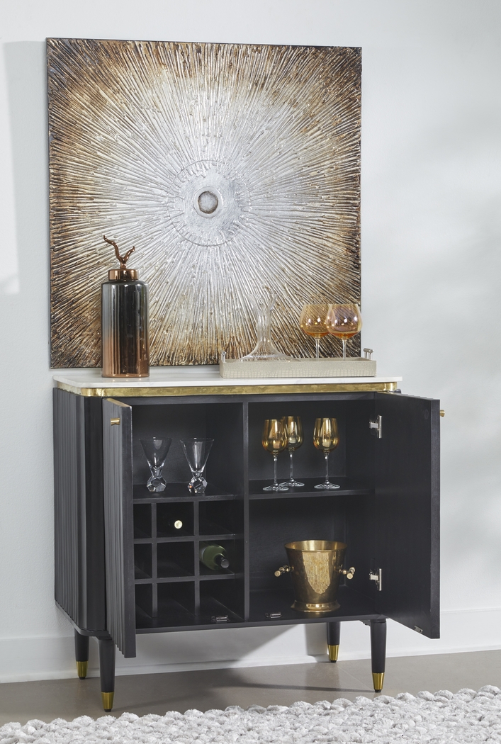 Pondside Black Bar Cabinet - Thumbnail - Image 3