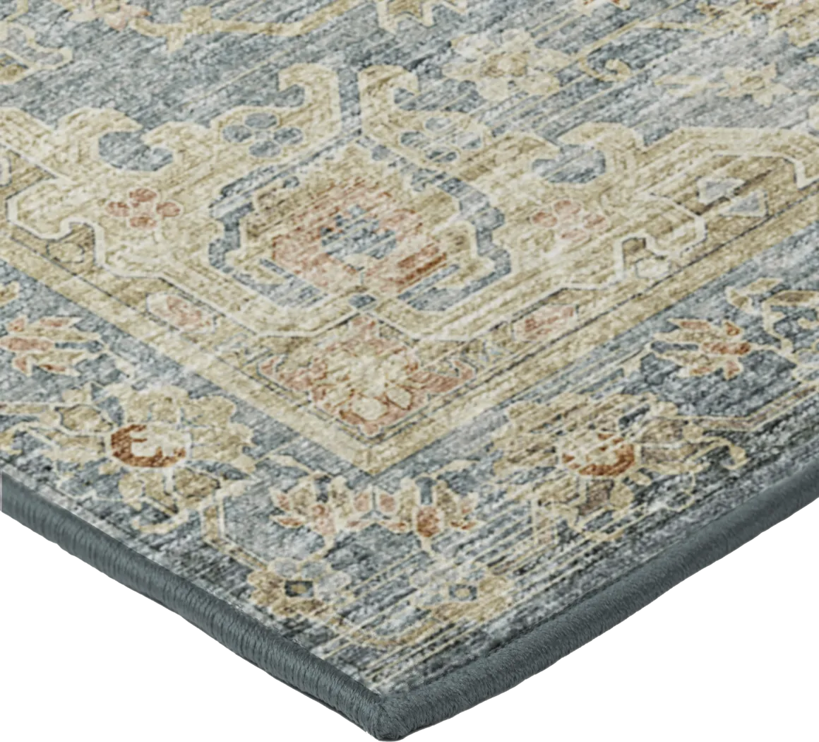 Ponpowa Teal 5' x 7'6 Rug - Thumbnail - Image 3