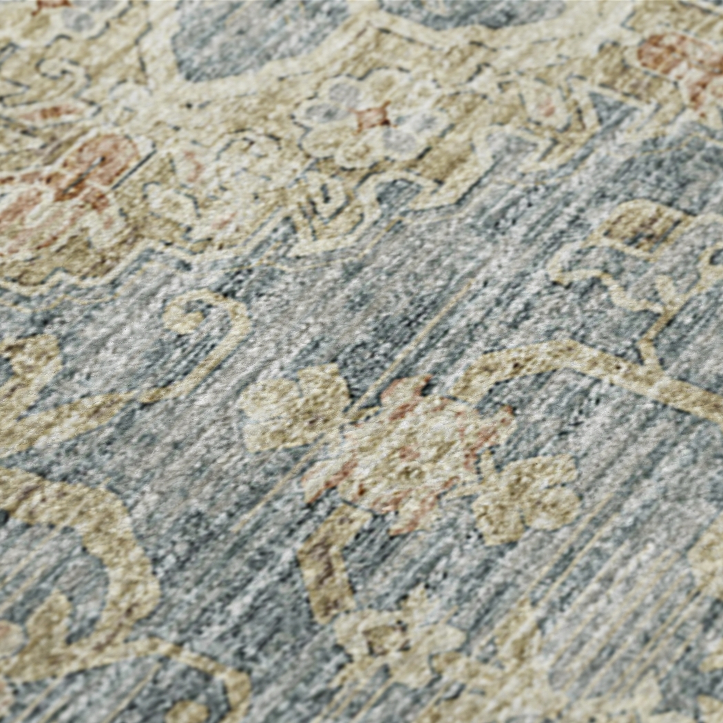 Ponpowa Teal 8' x 10' Rug - Thumbnail - Image 4