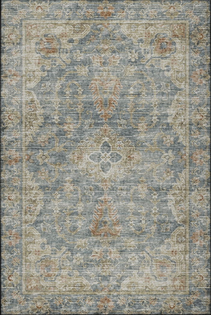 Ponpowa Teal 8' x 10' Rug - Thumbnail - Image 1