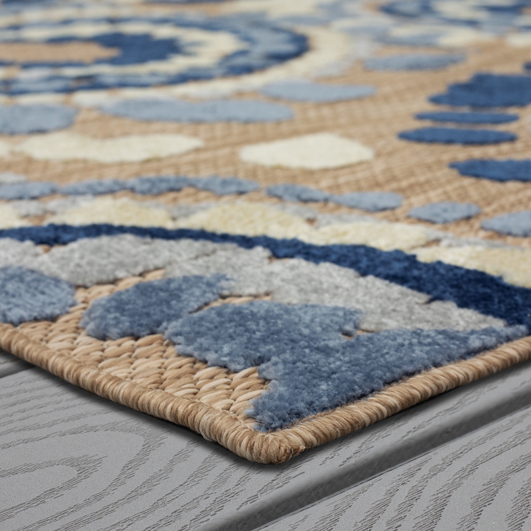 Ponsard Coast Blue 7'10 x 10' Indoor/Outdoor Rug - Thumbnail - Image 3
