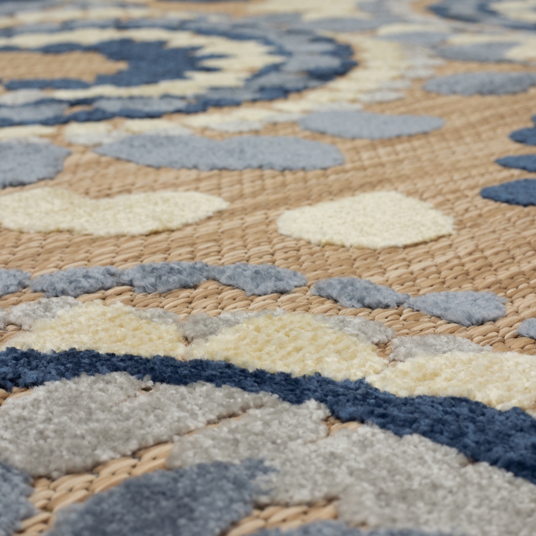 Ponsard Coast Blue 7'10 x 10' Indoor/Outdoor Rug - Thumbnail - Image 5