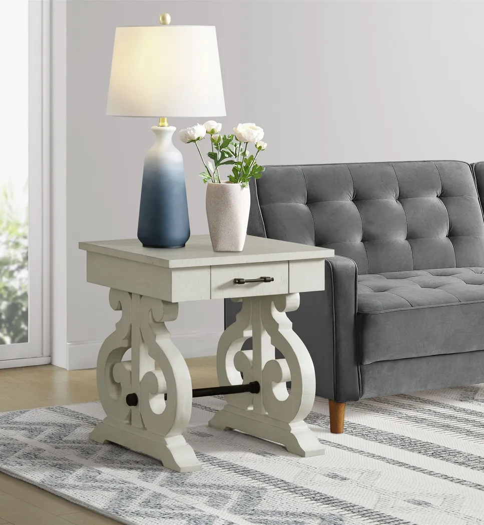Pontotoc White End Table - Thumbnail - Image 2