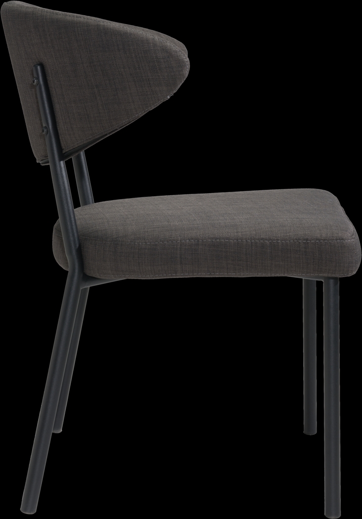 Pontus Charcoal Dining Chairs (Set of 2) - Thumbnail - Image 3