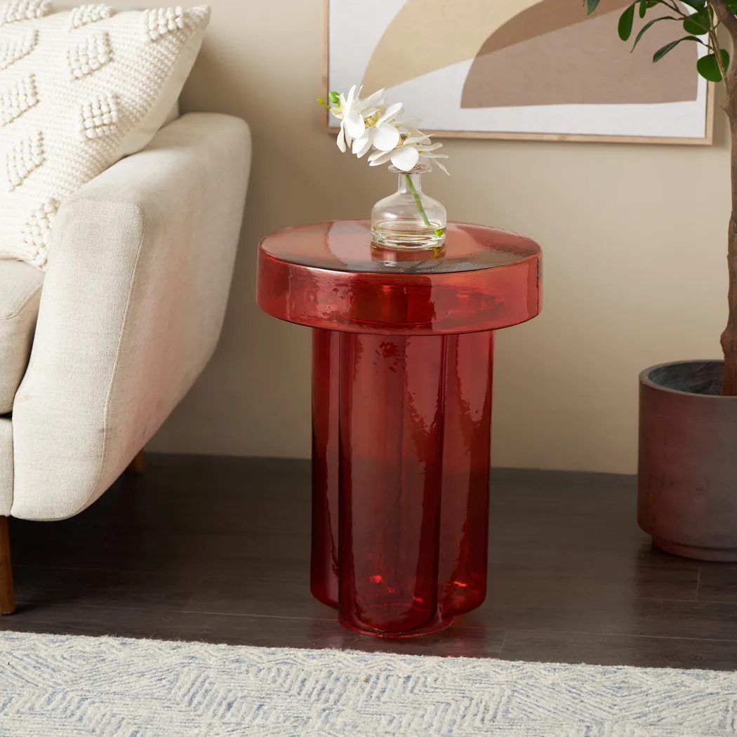 Popera II Red Accent Table - Thumbnail - Image 2
