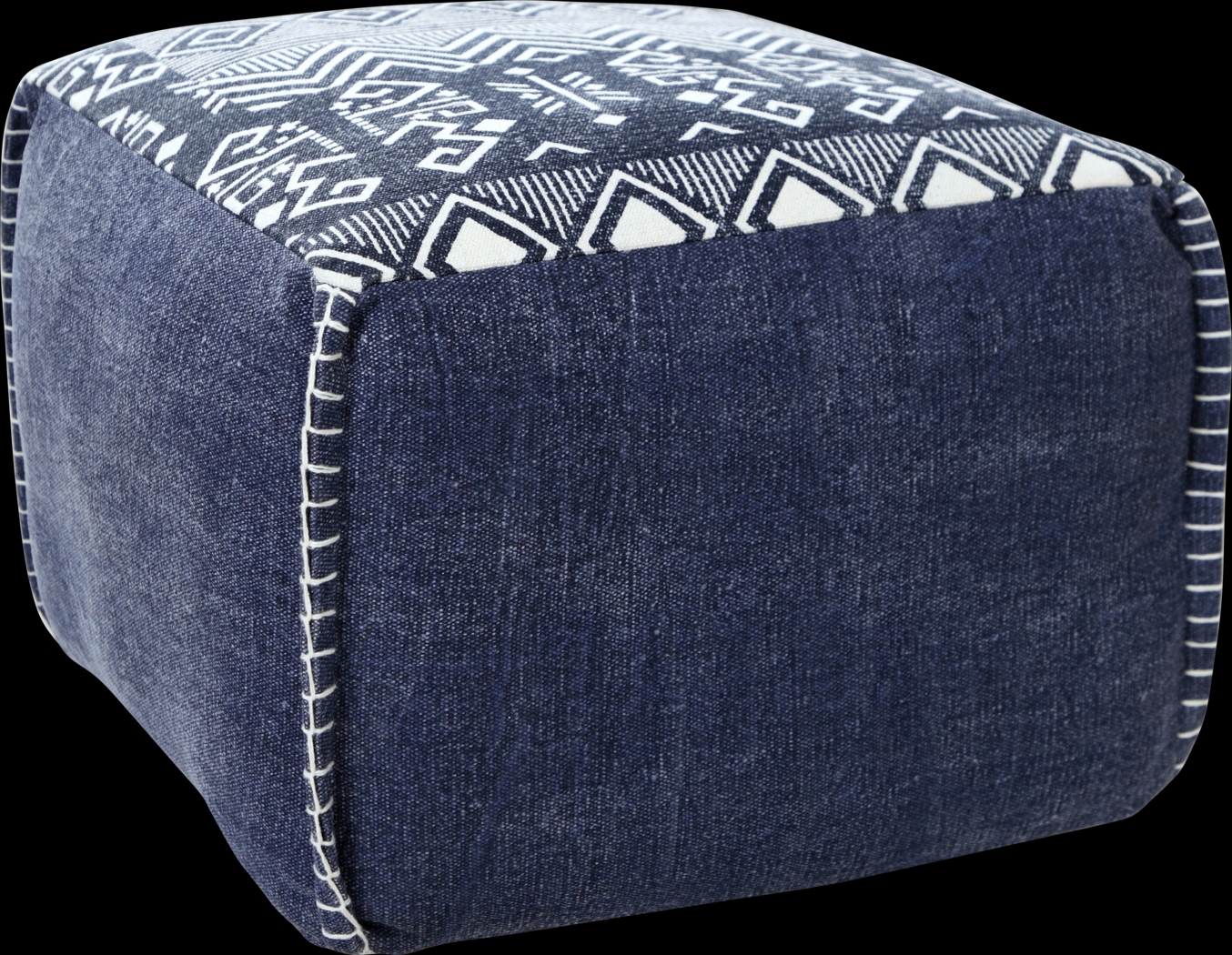 Popilen Blue Pouf - Thumbnail - Image 1