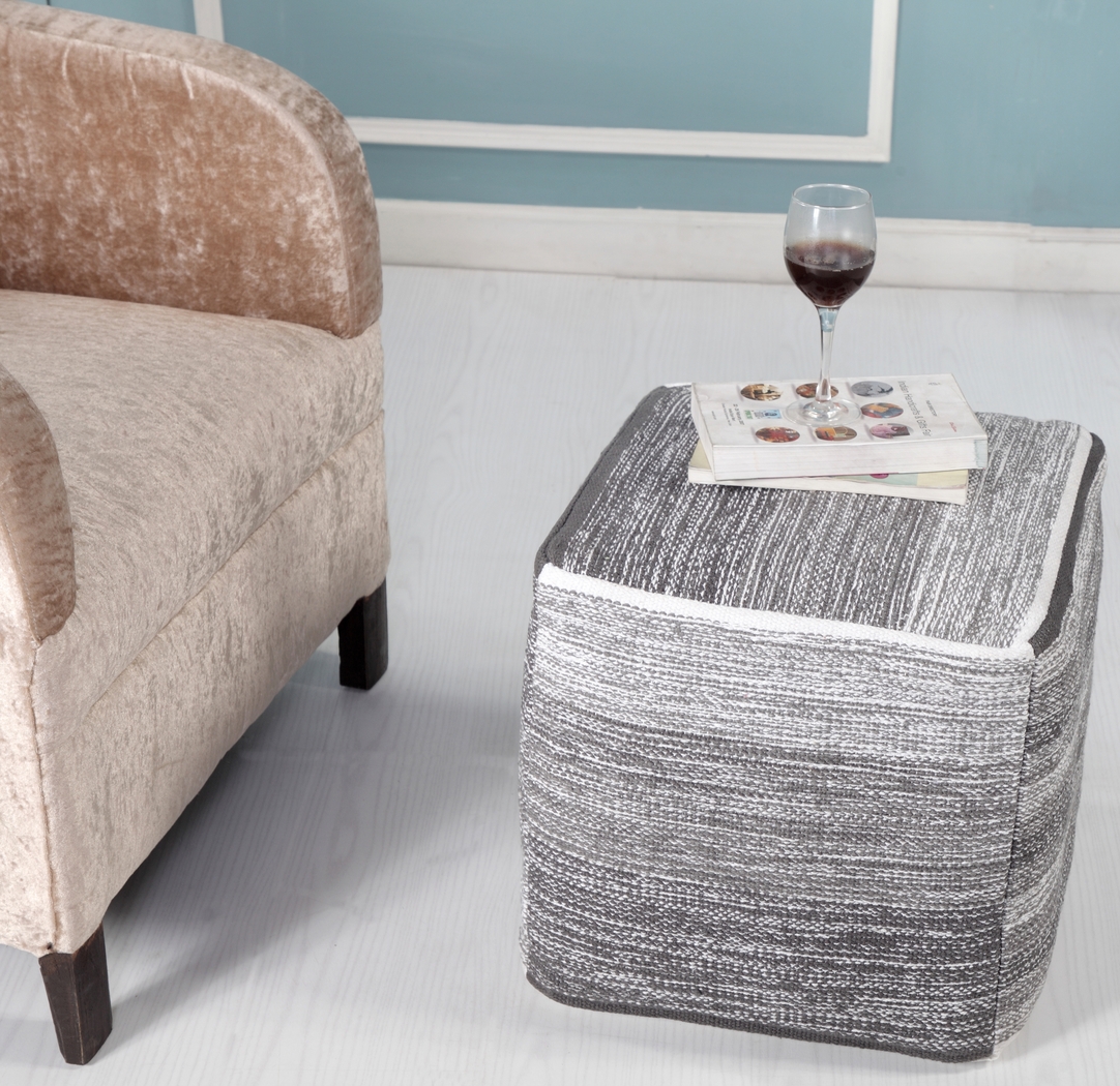Dovepost Gray Pouf - Thumbnail - Image 4