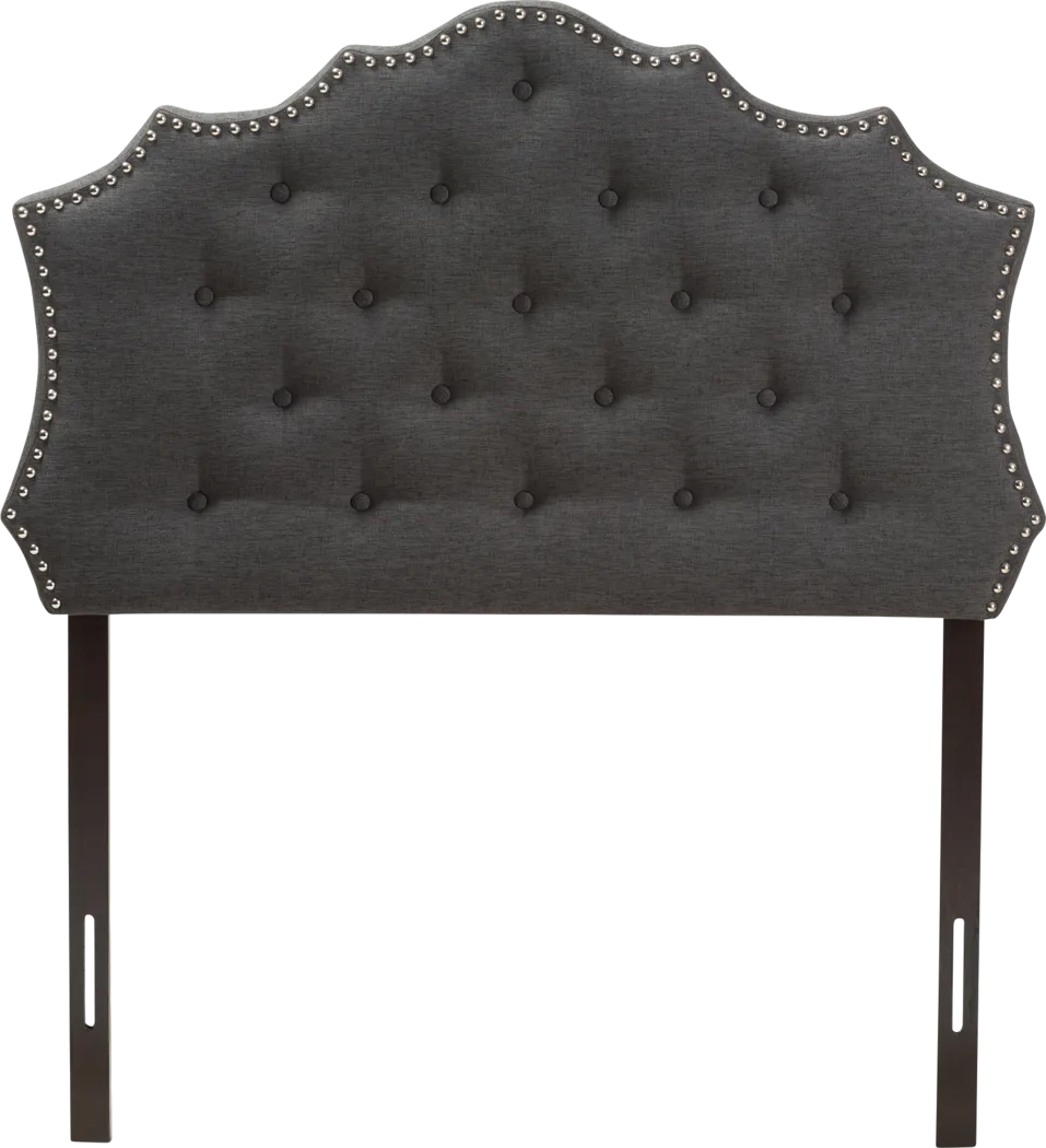Poppleton Charcoal Full Upholstered Headboard - Thumbnail - Image 1