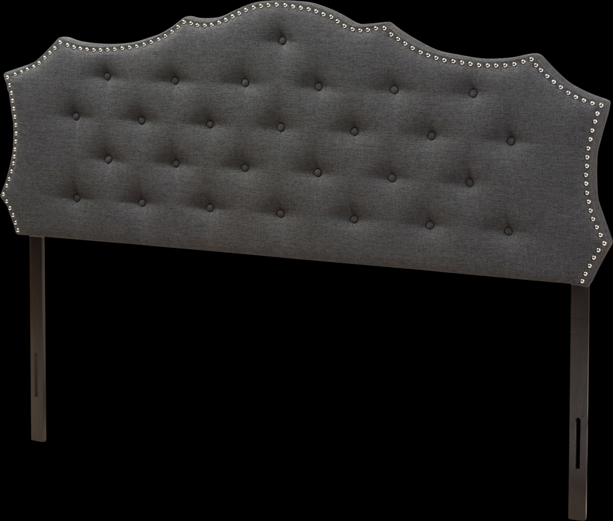 Poppleton Charcoal King Upholstered Headboard - Thumbnail - Image 3