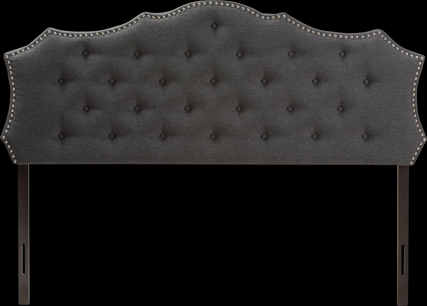 Poppleton Charcoal King Upholstered Headboard - Thumbnail - Image 1