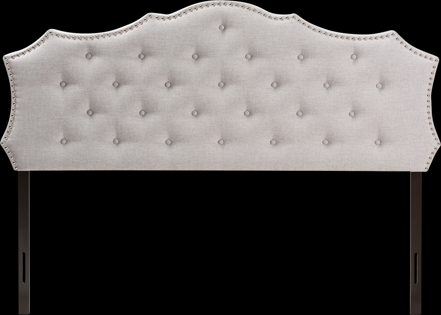 Poppleton Gray Queen Upholstered Headboard - Thumbnail - Image 1