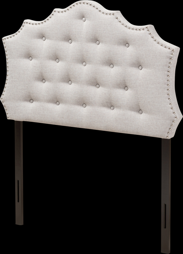 Poppleton Gray Twin Upholstered Headboard - Thumbnail - Image 3