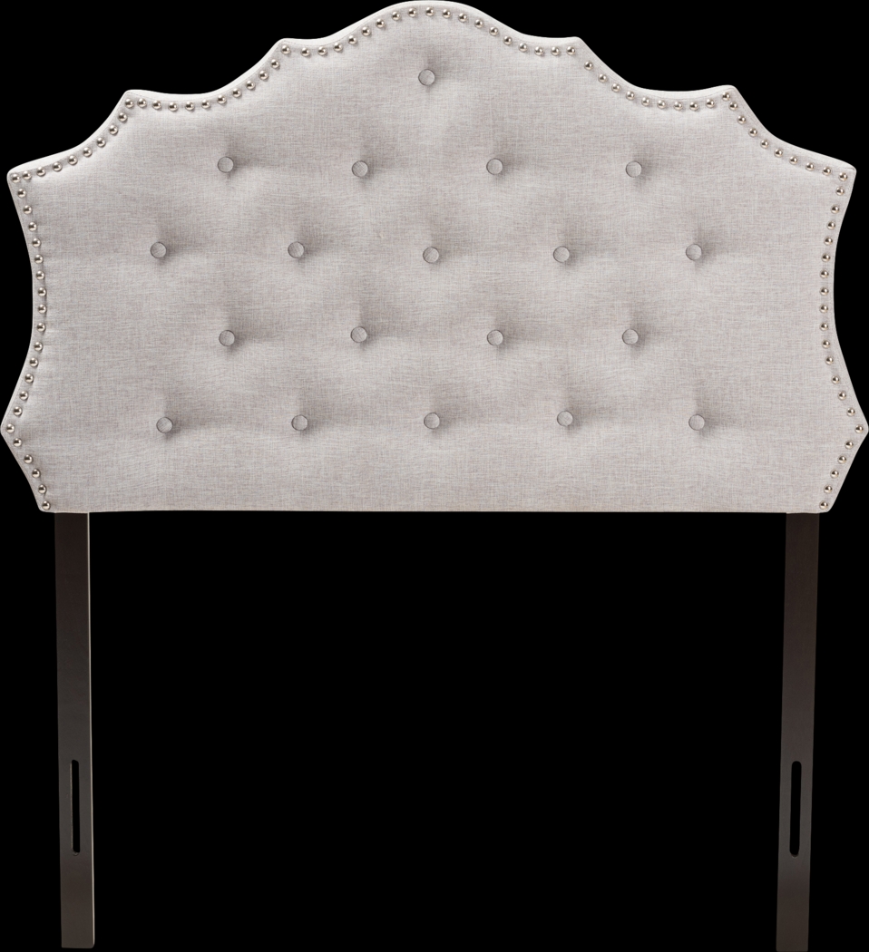 Poppleton Gray Twin Upholstered Headboard - Thumbnail - Image 1