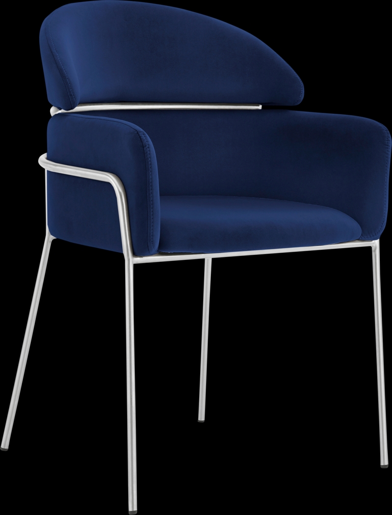 Portalane Dark Blue Dining Chair, Set of 2 - Thumbnail - Image 1
