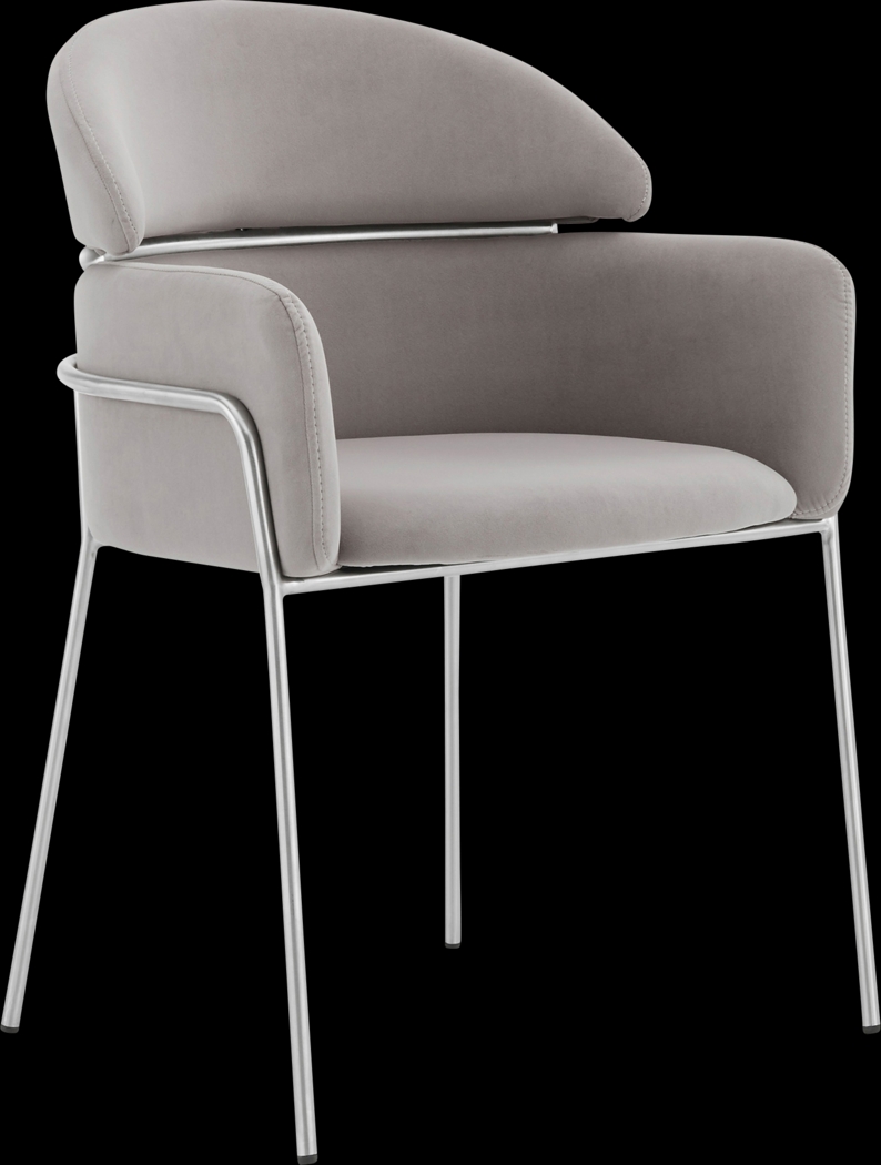 Portalane Gray Dining Chair, Set of 2 - Thumbnail - Image 1